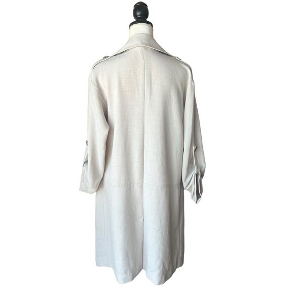 B New York Soft Summer Trench Coat Over size like new Size Small - Picture 3 of 5